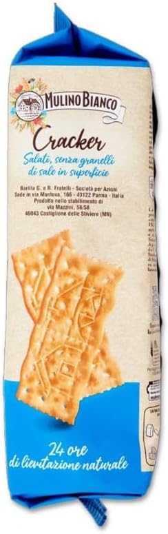 Mulino Bianco Cracker Senza Granelli di Sale in Superficie, Senza Olio di Palma, 20 Porzioni, 500 g