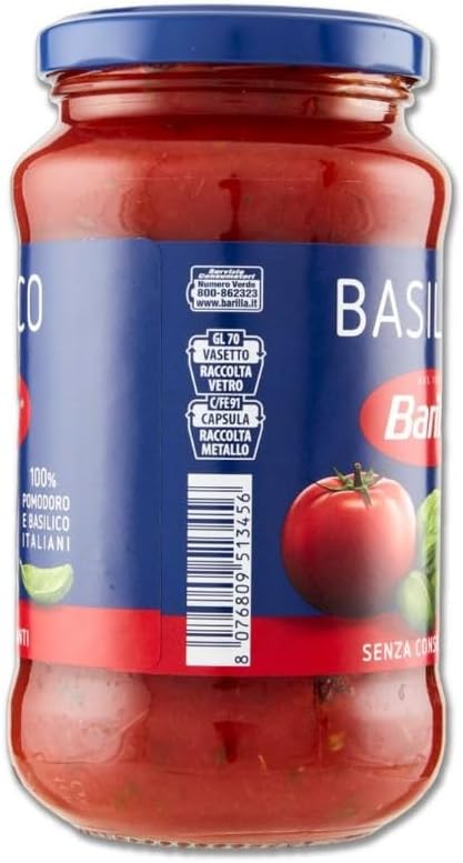 DONAZIONE A BANCO ALIMENTARE - Barilla Sugo al Pomodoro e Basilico Salsa Pronta, senza Glutine, 400g