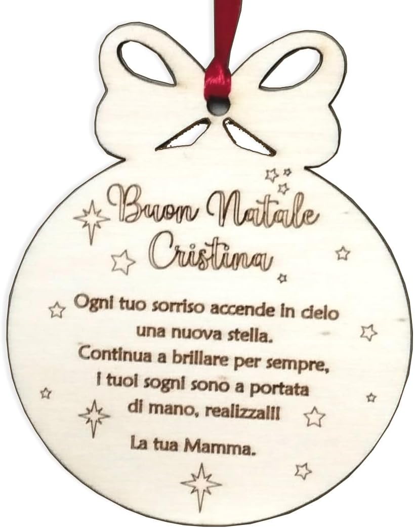 set 2 confezioni di Panettone Classico Maina Senza Lattosio da 750 gr + Pallina tag Augurale in legno personalizzabile per un natale originale e lactose free xmas