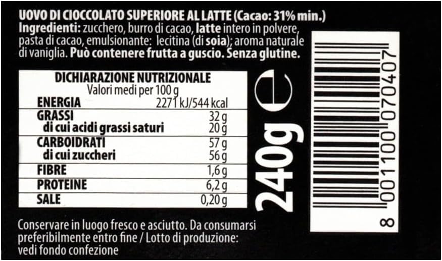 Uovo del Tifoso ROSSONERO Uova al Cioccolato Superiore al Latte con Sorpresa milan 240g (EDIZIONE PASQUA 2026)