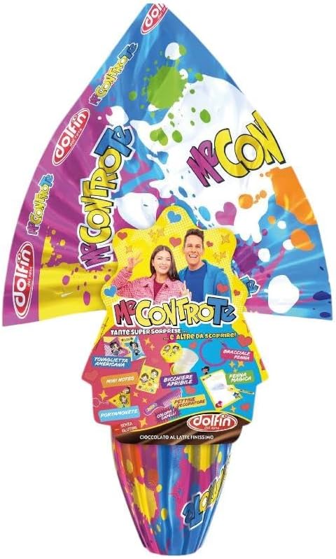 Dolfin Me Contro Te Uovo di Pasqua Cioccolato al Latte con Sorpresa 150g