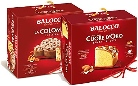 IDEA PASQUA 2021 MIX Balocco la Colomba Cuore d'ORO 750 gr.+Balocco la Colomba Classica 750 gr.