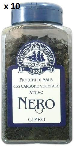 Fiocchi di Sale Nero di Cipro 415g - Confezione OFFERTA da 10 pezzi