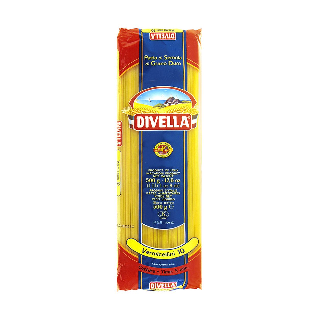 DIVELLA VERMICELLINI 10 COTTURA 5 MIN DA 500 GRAMMI (082666)