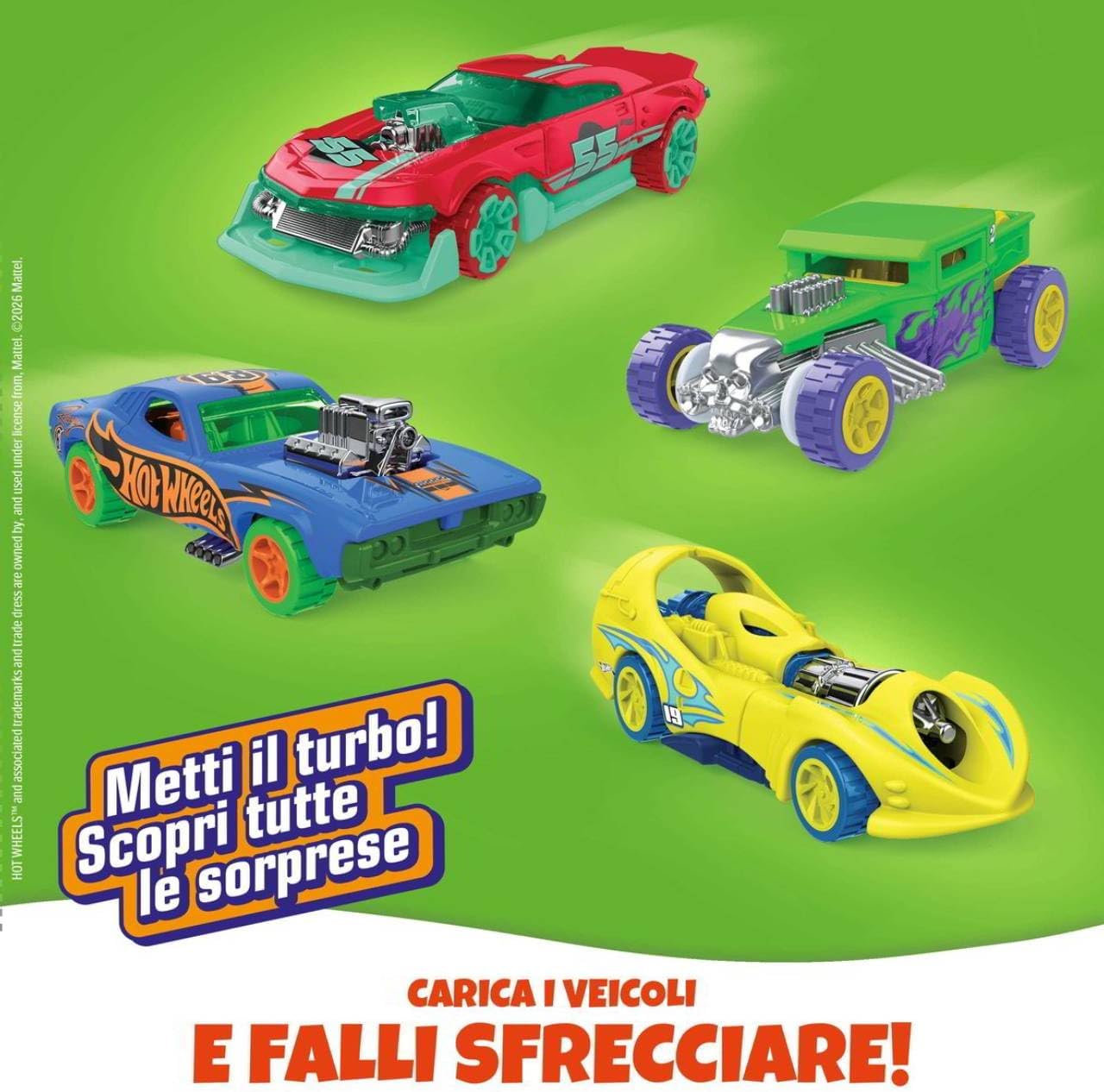 Kinder GranSorpresa Hot Wheels, Uovo di Pasqua Kinder 2026 di Finissimo Cioccolato al Latte con Sorpresa Hot Wheels, 150 g