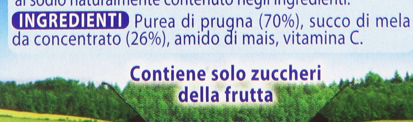 Mellin Omogeneizzato Prugna con Mela, 2 x 100g