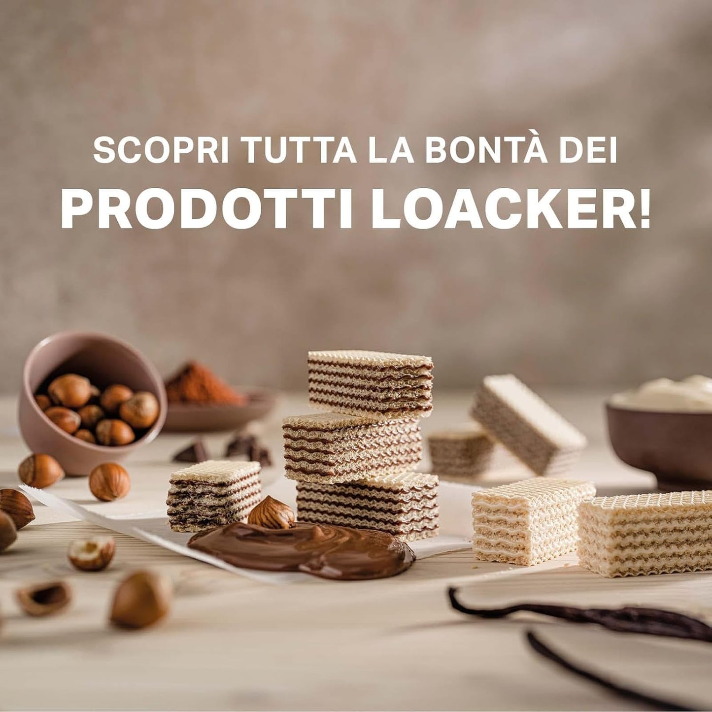 Loacker Classic Napolitaner, Wafer Classico con 3 Strati di Fragranti Cialde Farcite con Crema alle Nocciole 100% Italiane, per Merenda e Snack, 1 Confezione da 175g