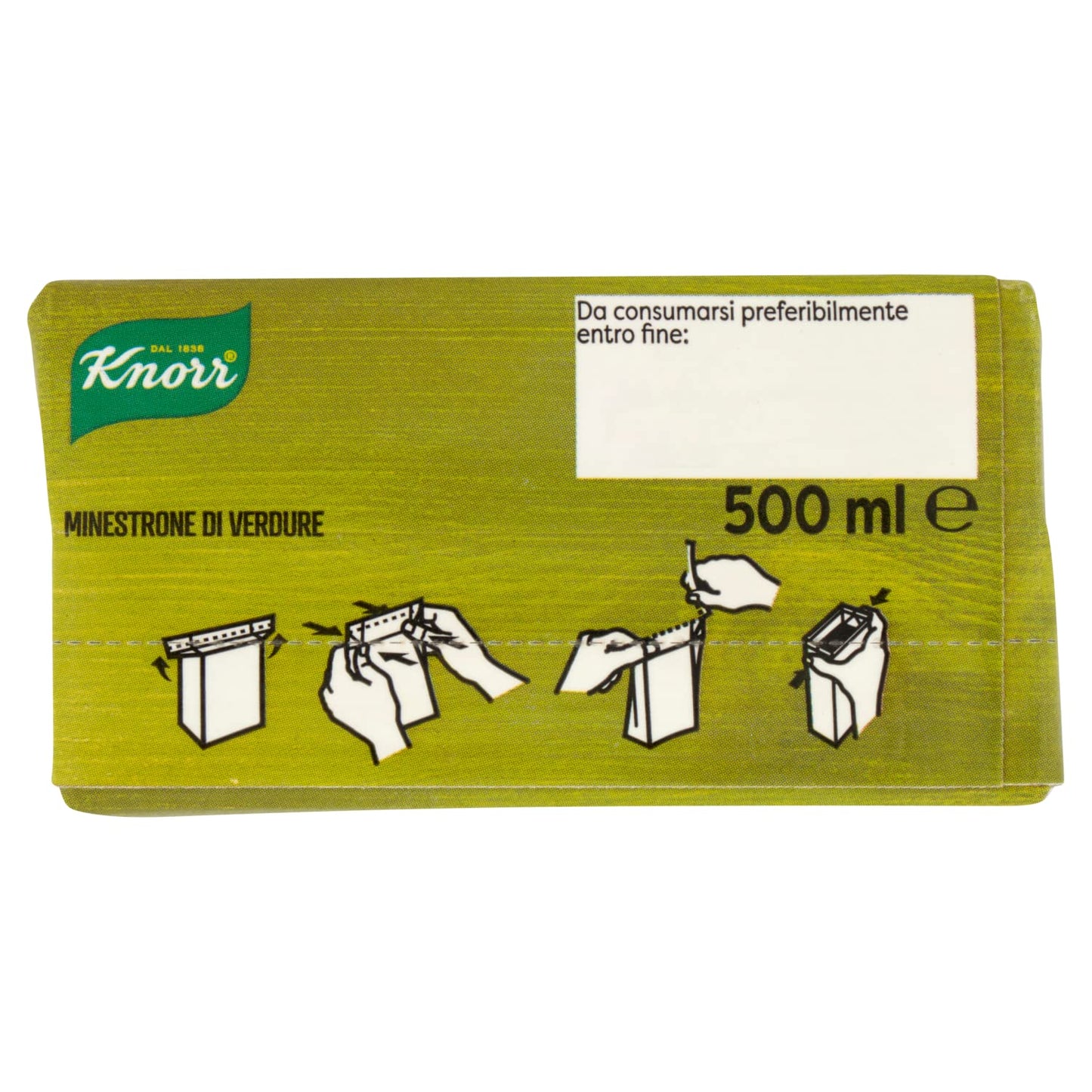 Knorr Minestrone Tradizionale, Piatti Pronti Knorr con Ingredienti 100% Naturali, Senza Coloranti e Senza Conservanti, Fonte di Fibre, Vegano, Confezione da 2500ml