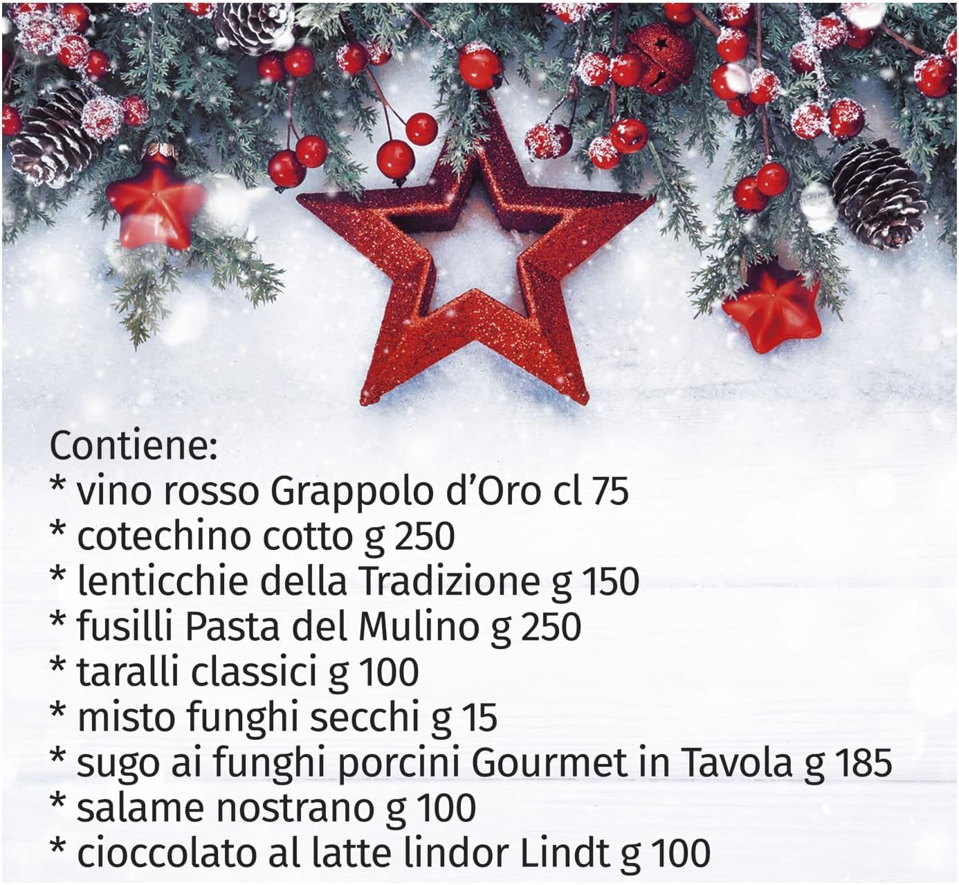 Cesto Strenna Regalo natalizio" sapori di natale" con prodotti alimentari Scatola natalizia Aziendale