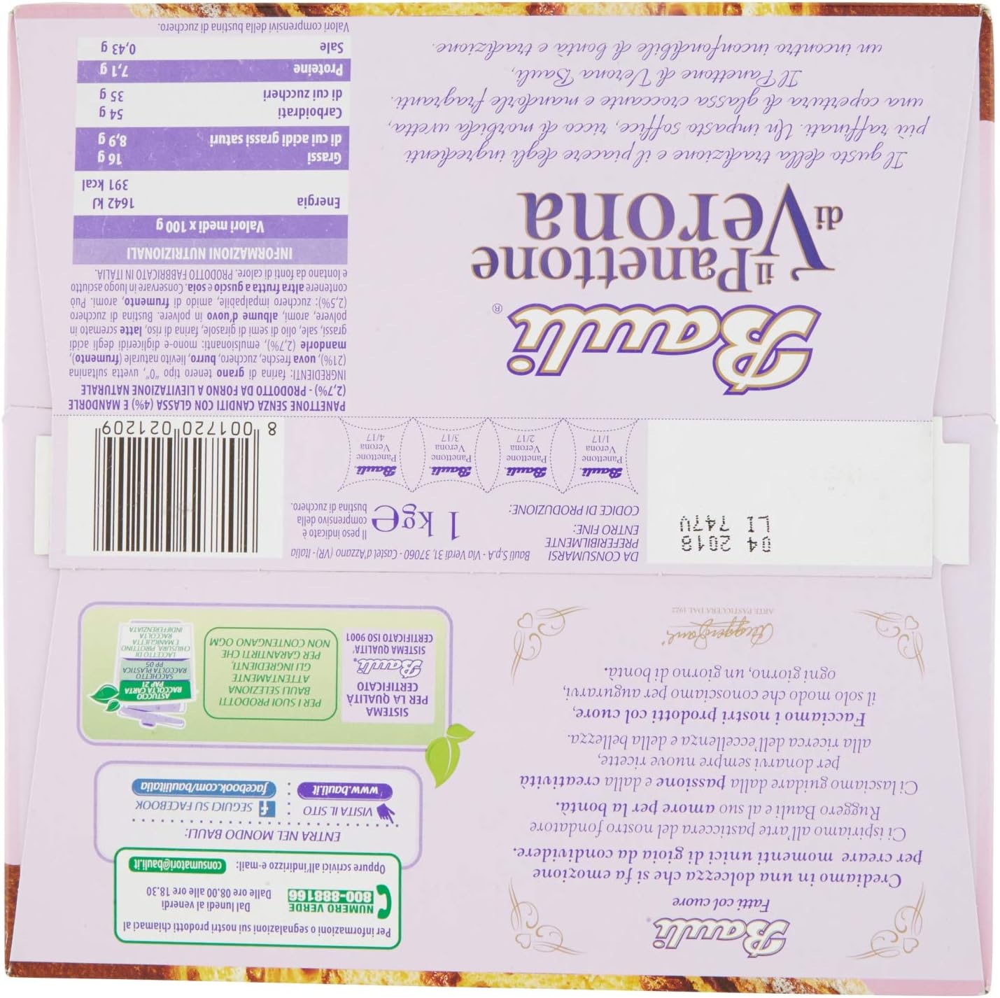 Bauli Panettone di Verona Bauli, 1kg