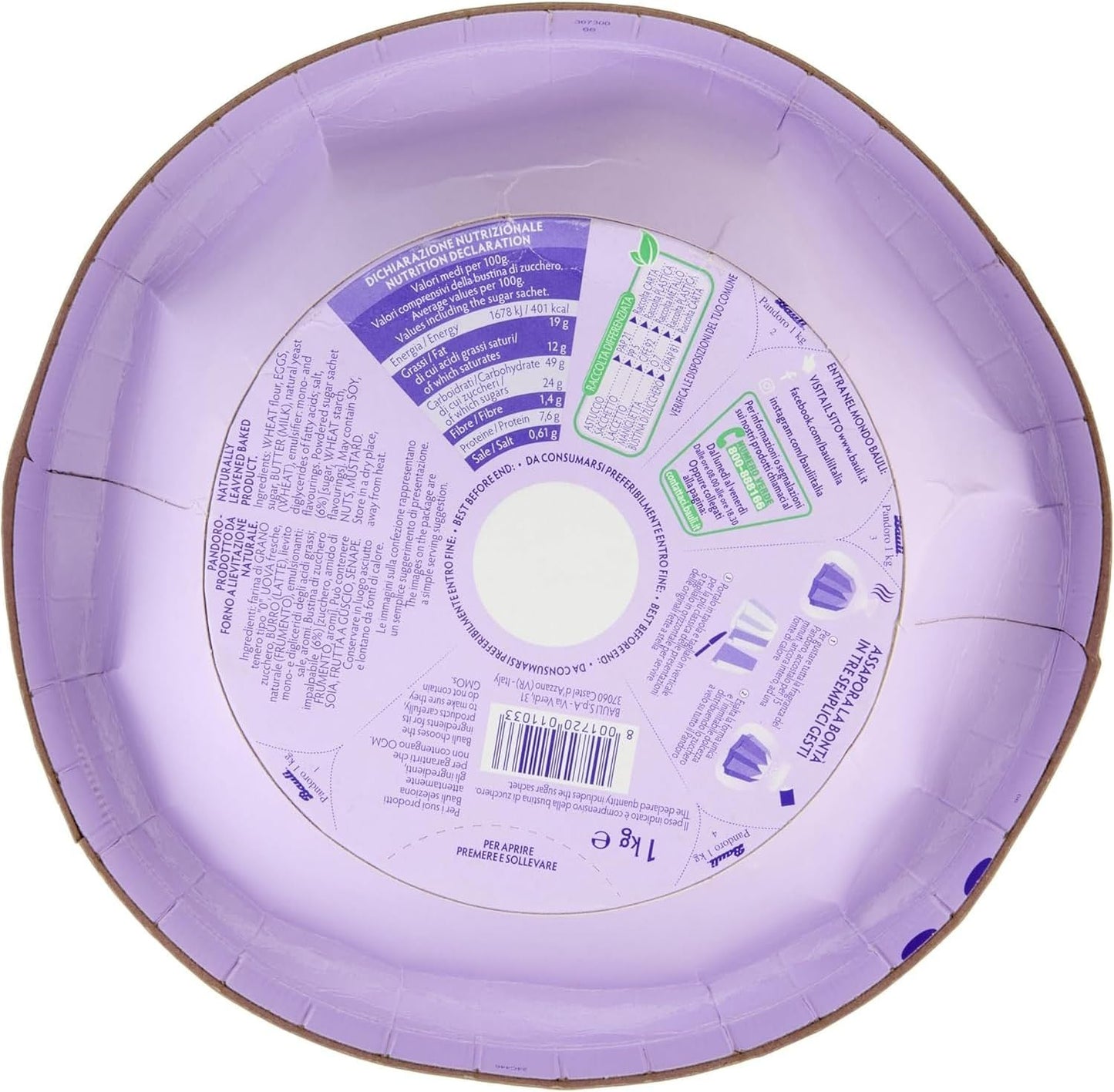 Bauli Pandoro di Verona Artigianale – Dolce Tradizionale di Natale Made in Italy – 1000g – Variazioni 1/2/4/6/8/10 Pezzi (4)