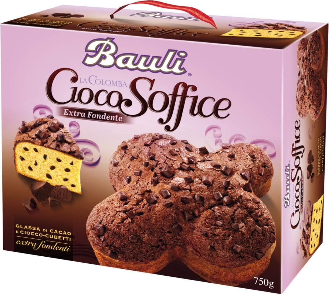 COLOMBA BAULI CIOCOSOFFICE EXTRA FONDENTE 750 GR PASQUA TORTA CIOCCOLATO SCAGLIE