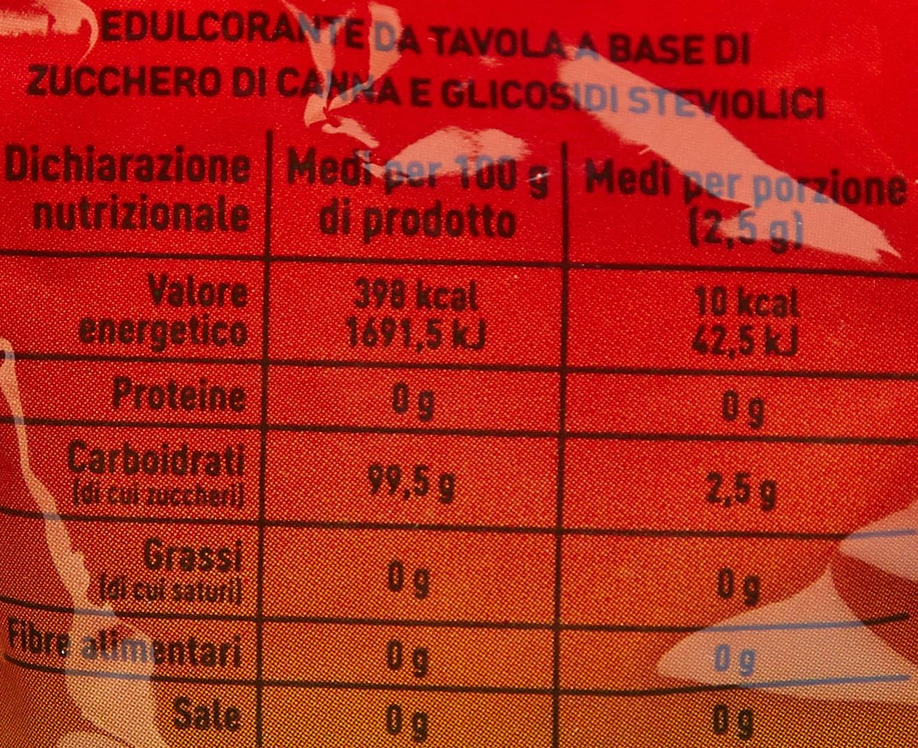 Eridania Zucchero di Pura Canna, Tropical e Stevia, 500g