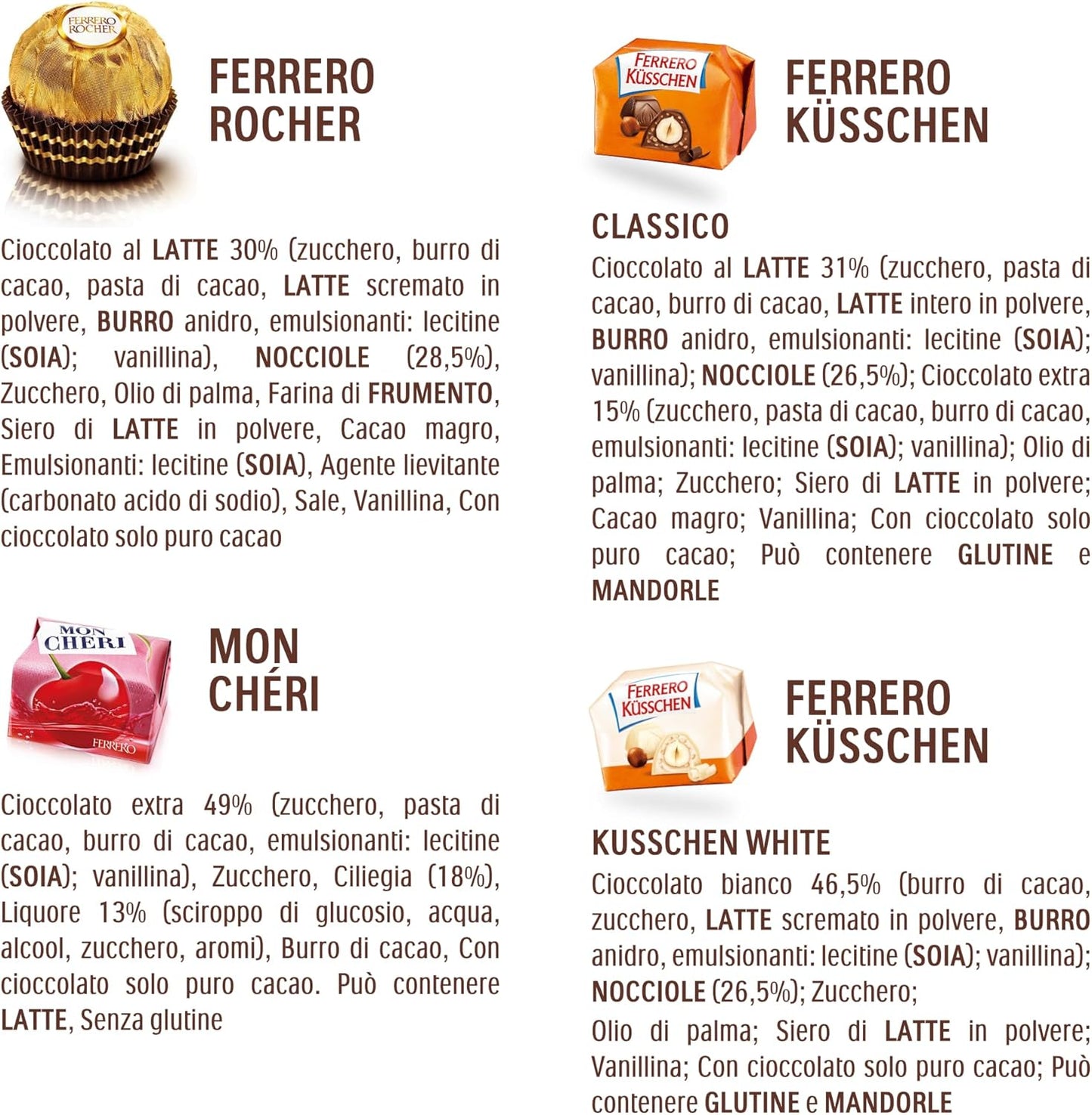 Ferrero Prestige - Calendario Avvento 2024, 25 Specialità Assortite Ferrero Rocher, Ferrero Küsschen e Mon Chéri, Idea Regalo Natale, Confezione da 250 gr
