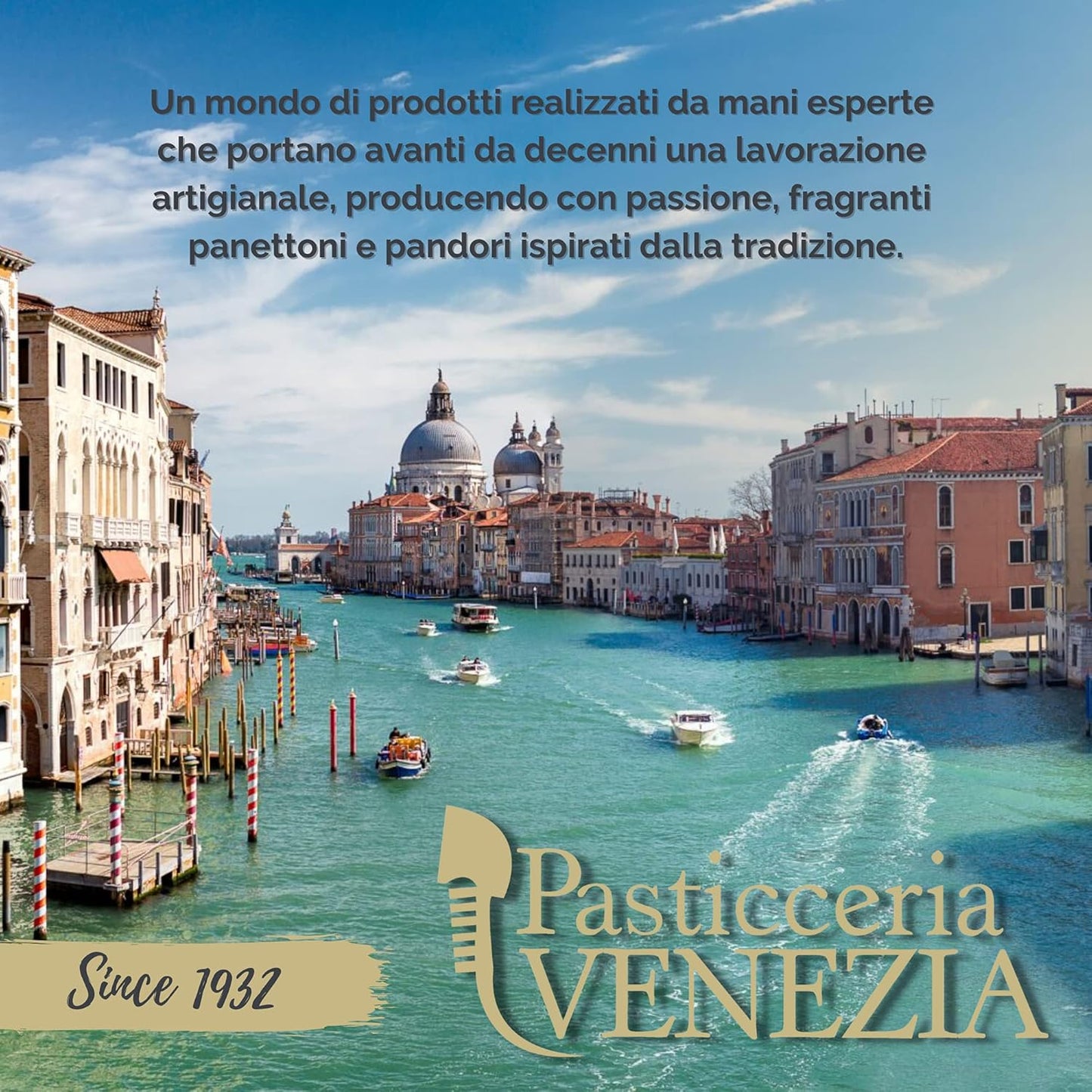 Pasticceria Venezia Panettone Artigianale al Limoncello da 750gr, Impasto con Lievito Madre e Deliziosa Crema di Limoncello, Senza Canditi e Uvetta (Astuccio)