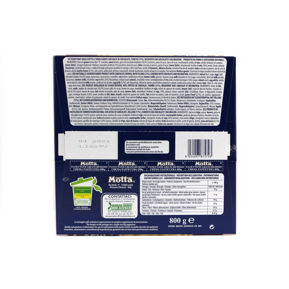 PANETTONE ALLA CREMA PASTICCERA