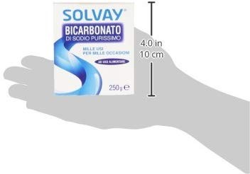 Solvay - Bicarbonato di Sodio, Purissimo, ad uso alimentare - 250 g