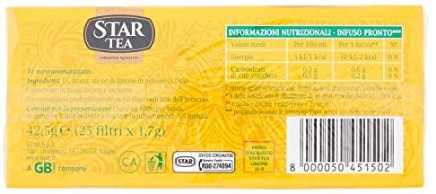 Star Tè al Limone, 25 bustine