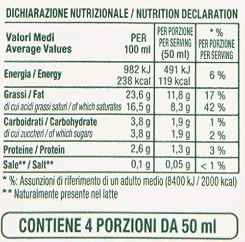TreValli - Panna da Cucina, cremosa per natura - 200 ml