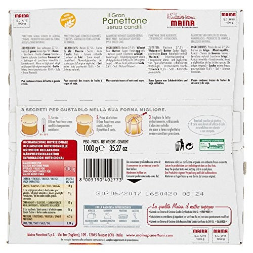 Maina gran panettone senza canditi kg.1 (1000034914)
