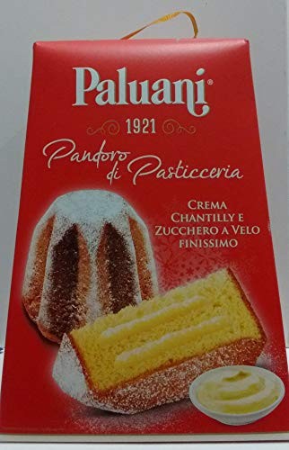 PANDORO DI PASTICCERIA FARCITO CREMA CHANTILLY E ZUCCHERO A VELO PALUANI 750g