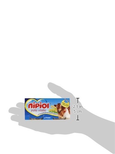 Nipiol - Omogeneizzato con Pollo, Vitello e Cereale, Senza Glutine e Senza Sale Aggunta - Confezione da 2 x80g