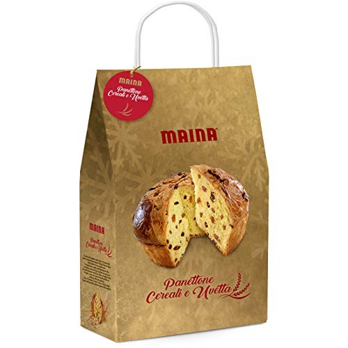 PANETTONE MAINA CON SHOPPER REGALO PANETTONE CEREALI E UVETTA 750 GR NATALE