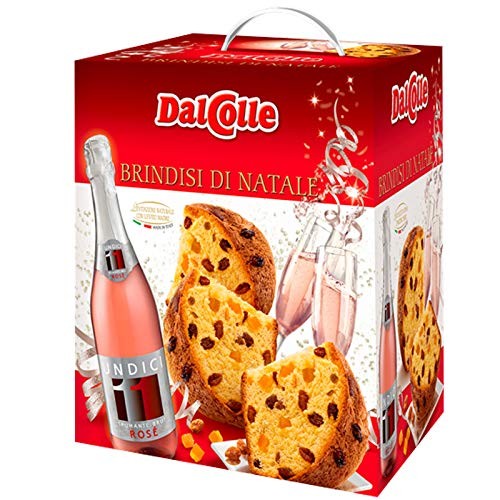 LE STRENNE DAL COLLE BRINDISI DI NATALE PAN NATALE + SPUMANTE ROSE' PANETTONE