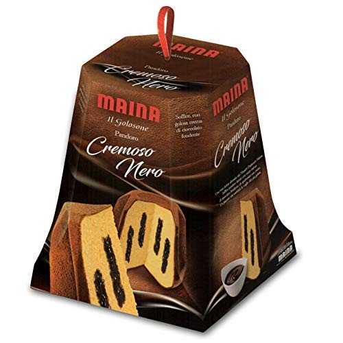 PANDORO MAINA CREMOSO NERO I GOLOSONI 750 GR NATALE RIPIENO CIOCCOLATO FONDENTE
