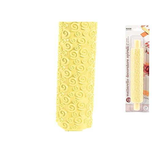 HABI Cake Design Mattarello, Polipropilene, Spirali da 24 cm, Giallo