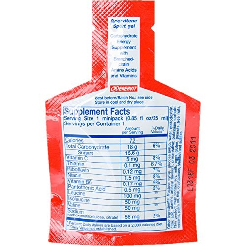 Enervit Enervitene Sport Gel Pack Carboidrati E Vitamine Gusto Cola, Astuccio da 6 pz da 25 ml