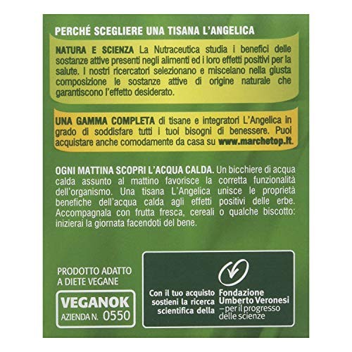 L'Angelica TISANA DEPURATIVA Cardo Mariano, Menta e Liquirizia 20 FILTRI