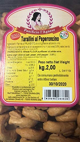 Tarallini Al peperoncino Pugliesi Contenitore 2 kg