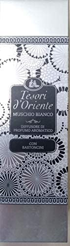 Tesori d'Oriente Diffusore Aromatico per Ambienti con Bastoncini - Muschio Bianco