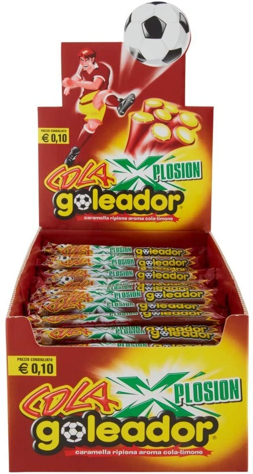 Goleador X-Plosion Cola, Caramelle Gommose, Gusto Cola, Box da 150 Caramelle  Incartate Singolarmente – Raspada