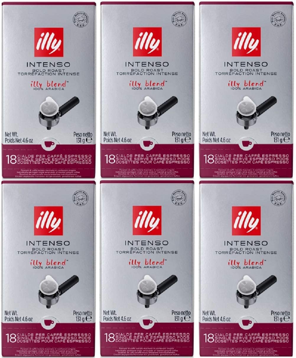 illy Caffè in Cialde ESE Monodose, Decaffeinato, 1 Confezione da 18 Cialde