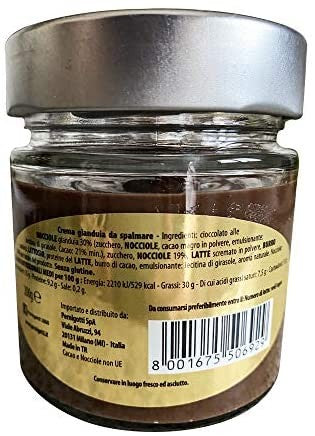 Pernigotti Crema Gianduia, Crema Spalmabile Con Il 29% Di Nocciole E Cacao Magro, Senza Olio Di Palma, Senza Glutine, 12 Pezzi X