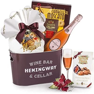 Cesto Natalizio "SPUMANTIERA FANNY" con 6 Pezzi , idea Regalo