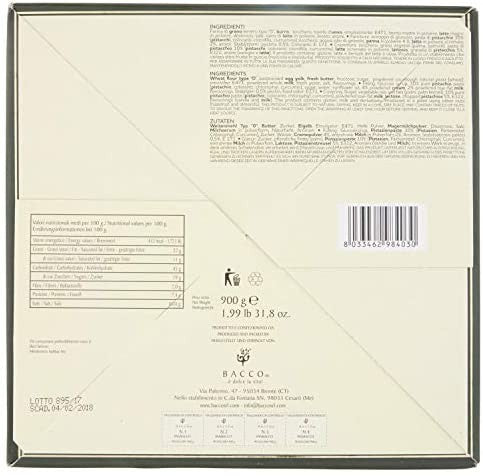 Bacco Panbacco Al Pistacchio, 900g