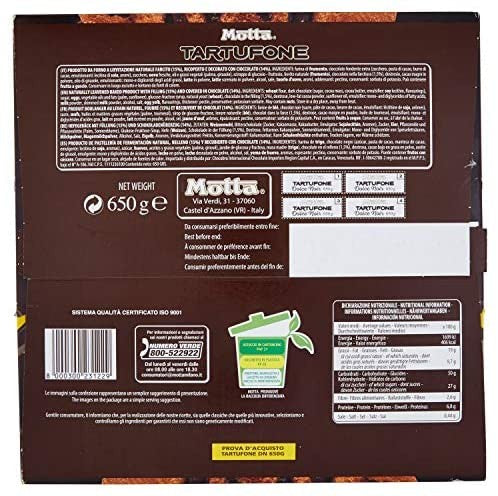Motta Dolce Noir Tartufone Farcito Al Gianduia E Ricoperto Di Cioccolato Fondente, 650g