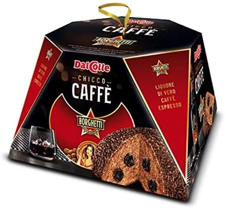 PANETTONE DAL COLLE 750 GR CHICCO CAFFE' BORGHETTI LIQUORE ESPRESSO NATALE