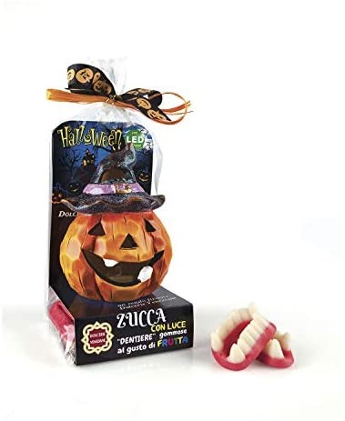 Dolcerie Veneziane Zucca Con Luce Led "Dentiere" Gommose Al Gusto Di Frutta Dolcerie Veneziane, 100g