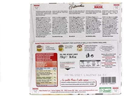 PANETTONE MAINA 750 GR IL GOLOSONE PISTACCHIO CREMA PISTACCHIO CIOCCOLATO