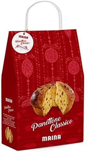 PANETTONE MAINA SHOPPER REGALO PANETTONE CLASSICO CANDITI E UVETTA 750 GR NATALE