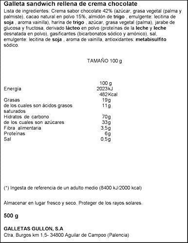 Gullon Mega Duo Biscotti Farciti Al Cioccolato, 500g