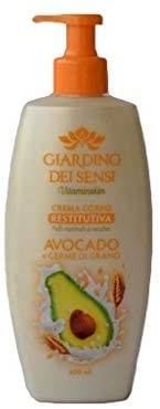 CREMA CORPO RESTITUTIVA - GIARDINO DEI SENSI - AVOCADO E GERME DI GRANO - PELLI NORMALI O SECCHE 400 ML