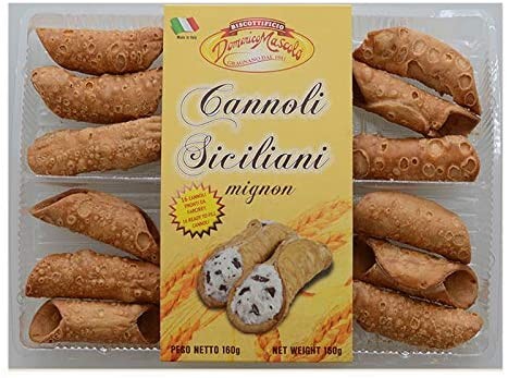 CANNOLI SICILIANI MIGNON DA RIEMPIRE MASCOLO CROCCANTI 160 GR 12 PEZZI FARCIRE FARCITURA