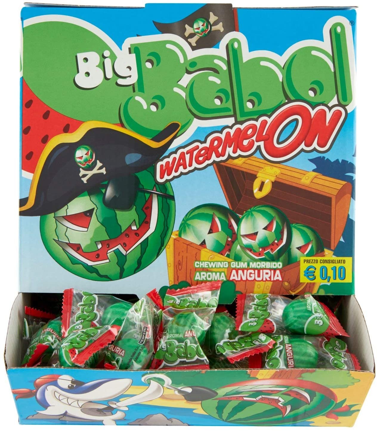Big Babol Panna e Fragola Chewing Gum Morbido, senza Glutine, Gusto Panna e Fragola, Confezione da 200 Gomme da Masticare Incart