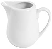 HOTELWARE Ariston Lattiera per metà Tazza, 50 ml, Porcellana, Bianco, 8x4x6 cm