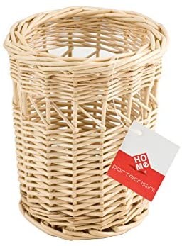 Home Porta Grissini, 10.5x15 cm, Vimini, Marrone, 12x16x12 cm